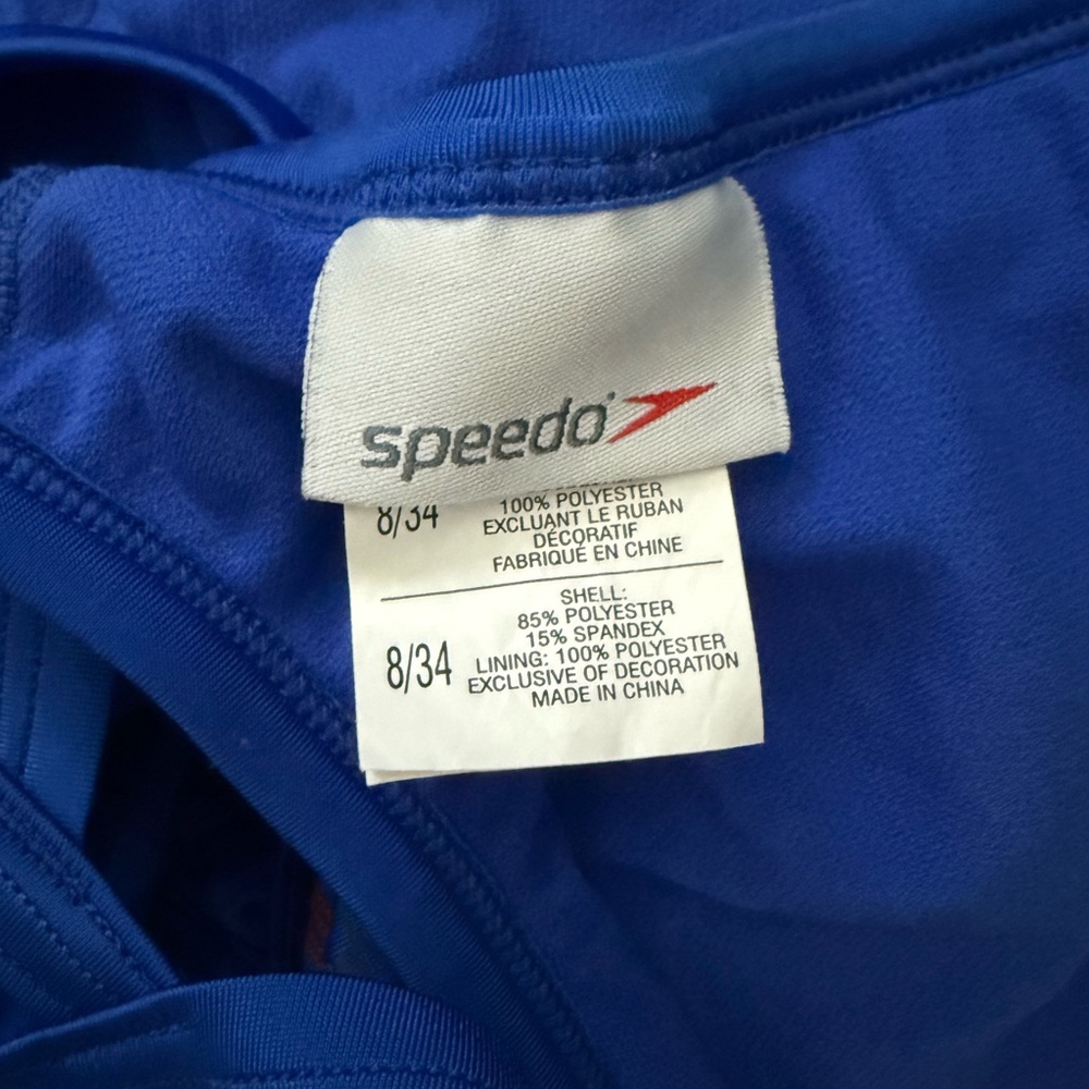 Speedo Women's One Piece in Blue with Red Accents - Discounted Shipping - Picture 5 of 5